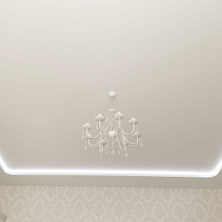 Потолок классический сатиновый белый